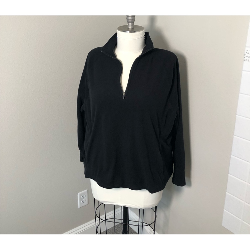 Plus Size Fleece Quarter Zip Pullover